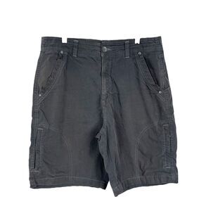 Killik Shorts Men 34 Grey Flat Front Cargo Hybrid Chino Casual Walking Bottoms